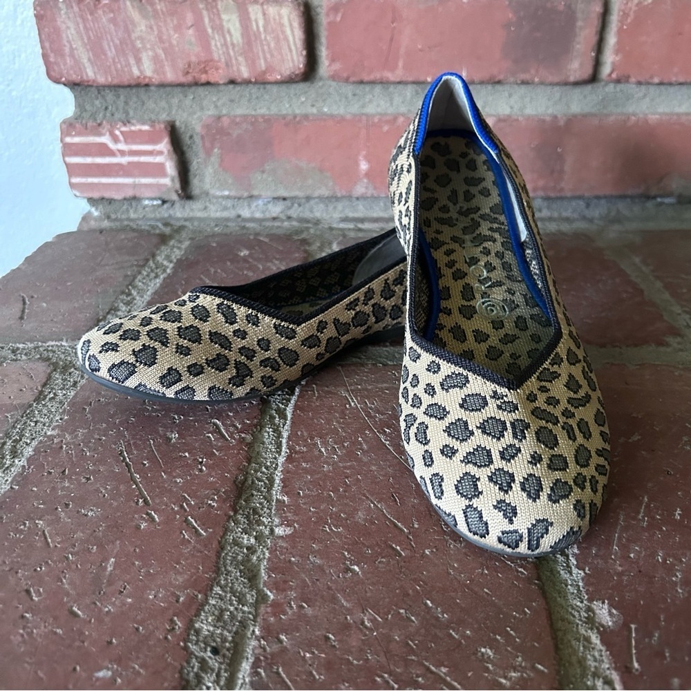 Rothy’s The Flat Rounded Toe Shoes in Cheetah Print Sz 8 *shrunk*
